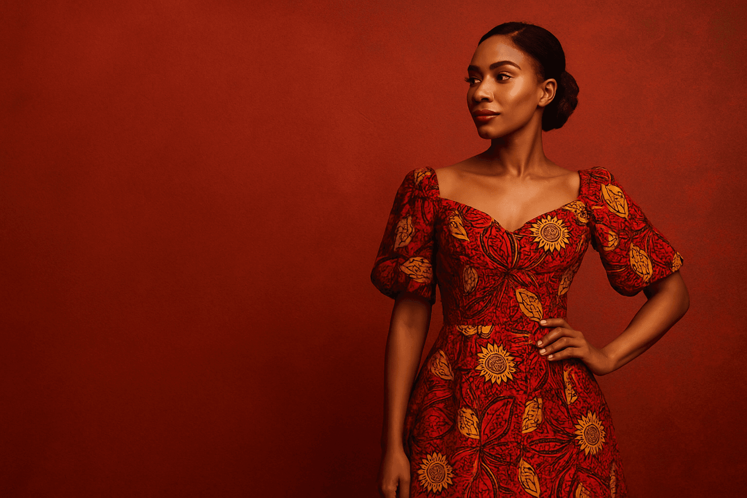 African fashion model